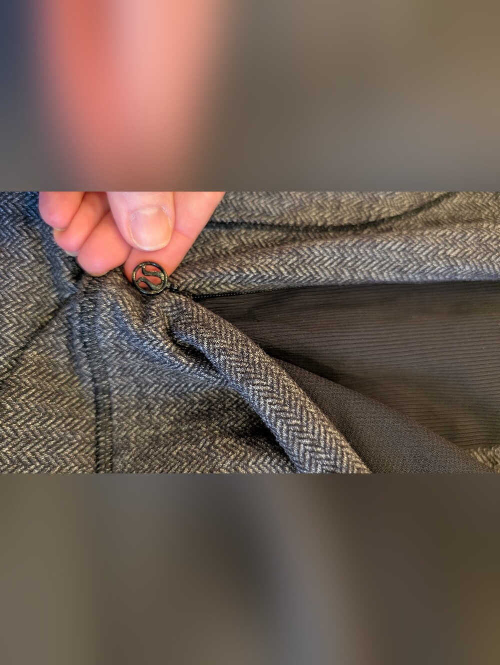 Lululemon Herringbone Heather Gray Active Quarter-Zip Pullover - Picture 12 of 17